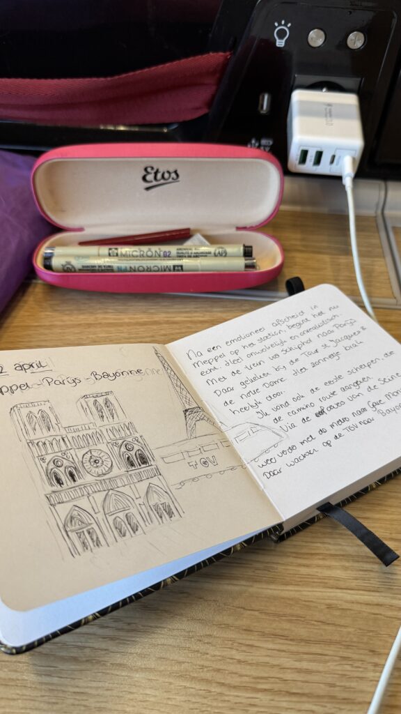 relax in de trein naar SJPDP